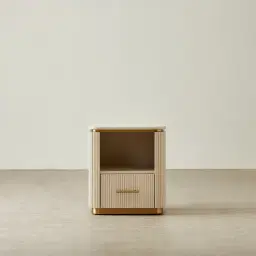 San Piere Kids Beige Painted Wooden Bedside Table