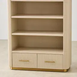 San Pierre Kids Beige Painted Wooden Bookshelf