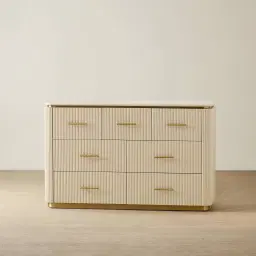 San Pierre Kids Beige Painted Wooden Dresser