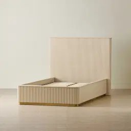 San Pierre Beige Painted King Single Bed