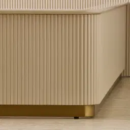 San Pierre Beige Painted King Single Bed