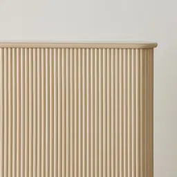 San Pierre Beige Painted Wooden Double Bed