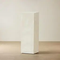 Santorini Snow Glossy Sintered Stone High Plinth 35x35x90cm