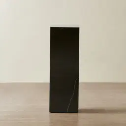 Santorini Nero Glossy Sintered Stone High Plinth 35x35x90cm