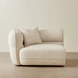 Isabella Cloud Cream Fabric Sofa - 1 Seater Left Arm