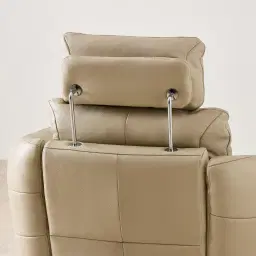 Sherlock Almond Cream Leather Electric Rocker Chair