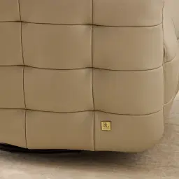 Sherlock Almond Cream Leather Electric Rocker Chair