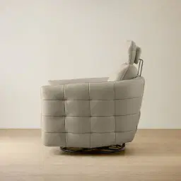 Sherlock Milk Coffee Leather Electric Rocker Chair