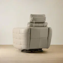 Sherlock Milk Coffee Leather Electric Rocker Chair