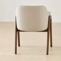 Romina Glacier Grey Vegan Leather Dining Chair - Smoky Ash Legs