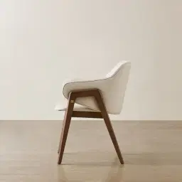 Romina Glacier Grey Vegan Leather Dining Chair - Smoky Ash Legs
