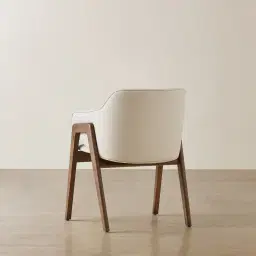 Romina Glacier Grey Vegan Leather Dining Chair - Smoky Ash Legs