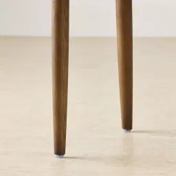 Gloria Sand Beige Vegan Leather Dining Chair - Smoky Ash Legs