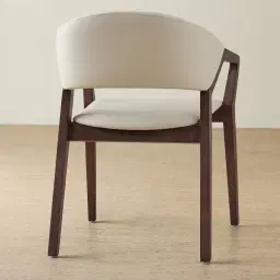 Athens Glacier Grey Vegan Leather Dining Chair - Ebony Brown Ash Legs