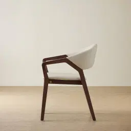 Athens Glacier Grey Vegan Leather Dining Chair - Ebony Brown Ash Legs