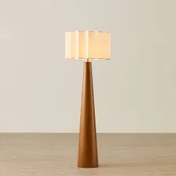 Margo Cocoa Brown Wooden Floor Lamp