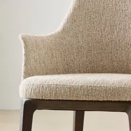 Ballina Dusty Beige Fabric Dining Chair - Smoky Ash Legs