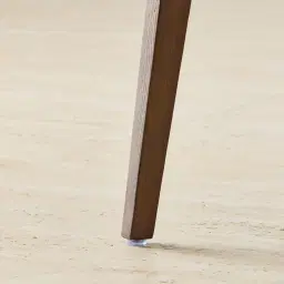 Maggie Sand Beige Vegan Leather Dining Chair - Smoky Ash Legs