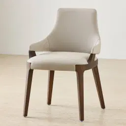 Maggie Glacier Grey Vegan Leather Dining Chair - Smoky Ash Legs