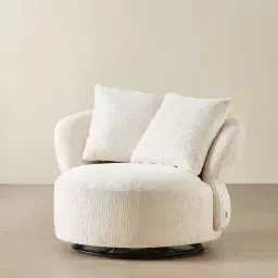 Borcea Fusion Grey Fabric Swivel Occasional Chair