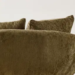 Borcea Army Green Fabric Swivel Occasional Chair