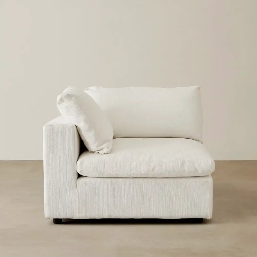 Elora II Arctic White Modular Sofa - Left Arm