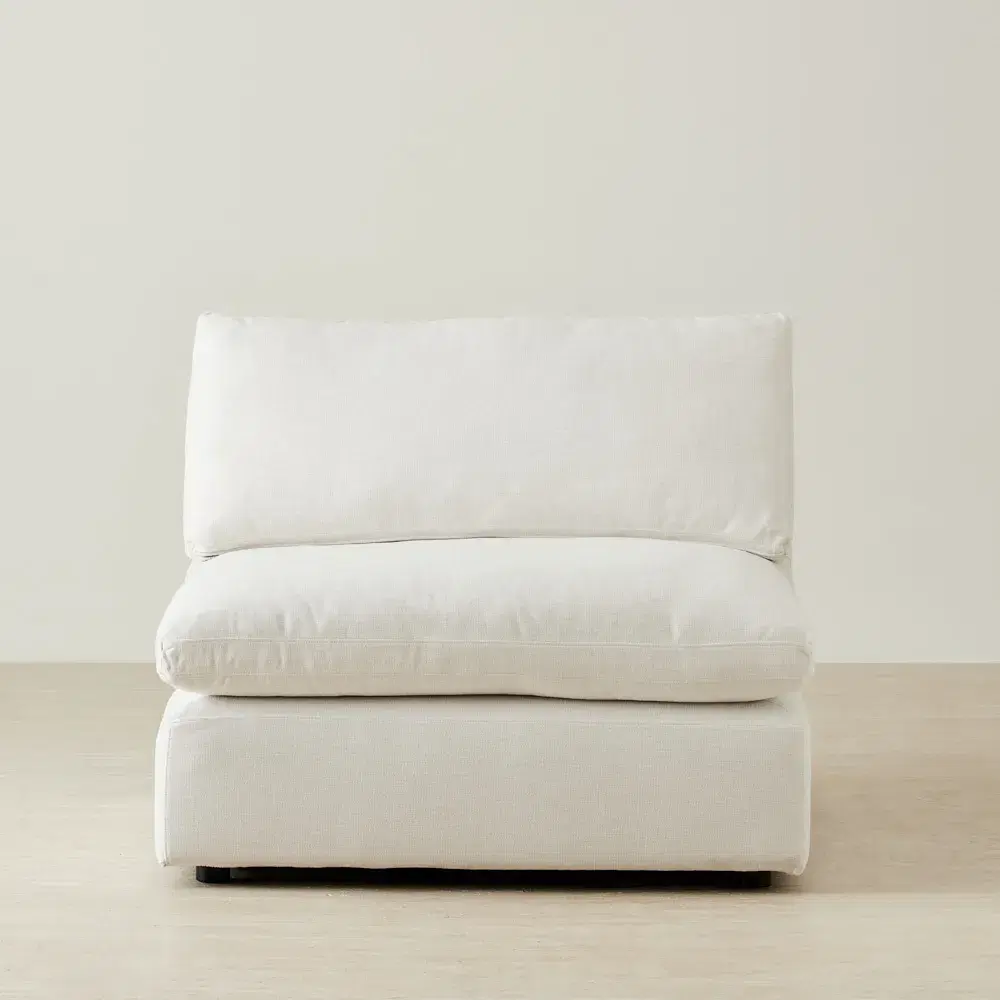 Elora II Arctic White Modular Sofa - Armless