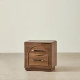 Costanza Mocha Walnut Brown Wooden Bedside Table
