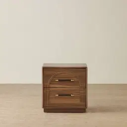 Costanza Mocha Walnut Brown Wooden Bedside Table