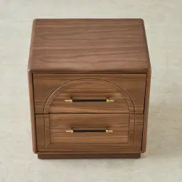 Costanza Mocha Walnut Brown Wooden Bedside Table