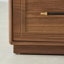 Costanza Mocha Walnut Brown Wooden Bedside Table