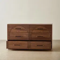 Costanza Mocha Walnut Brown Wooden Dresser