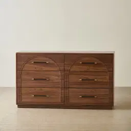 Costanza Mocha Walnut Brown Wooden Dresser
