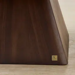 Dunstan Smoky Walnut Veneer Coffee Table with Statuario White Sintered Stone Top