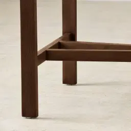 Desmond Sand Beige Vegan Leather Counter Stool - Dark Brown Ash Legs