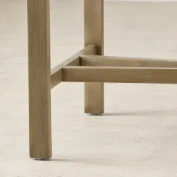 Desmond Sand Beige Vegan Leather Counter Stool - Medium Brown Ash Legs