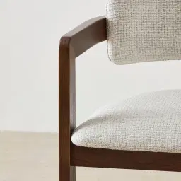 Desmond Dove Grey Fabric Counter Stool - Dark Brown Ash Legs