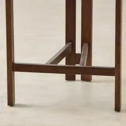 Desmond Chantilly White Fabric Counter Stool - Dark Brown Ash Legs