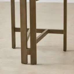 Desmond Chantilly White Fabric Counter Stool - Medium Brown Ash Legs