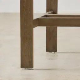 Desmond Chantilly White Fabric Counter Stool - Medium Brown Ash Legs