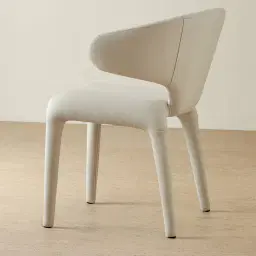 Debra Glacier Grey Vegan Leather Dining Chair