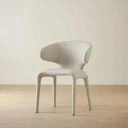 Debra Glacier Grey Vegan Leather Dining Chair