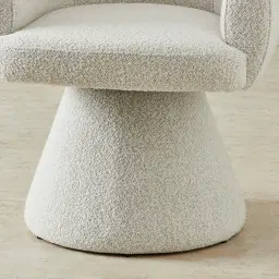 Leona Stone White Swivel Dining Chair