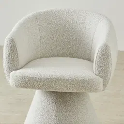 Leona Stone White Swivel Dining Chair