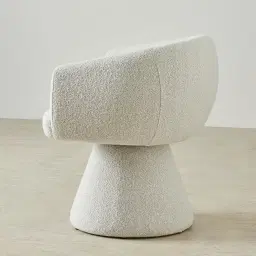 Leona Stone White Swivel Dining Chair