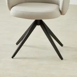 Melville Glacier Grey Vegan Leather Swivel Dining Chair