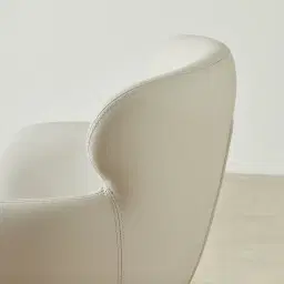 Melville Glacier Grey Vegan Leather Swivel Dining Chair