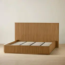 San Pierre Light Brown Ash Veneer King Bed