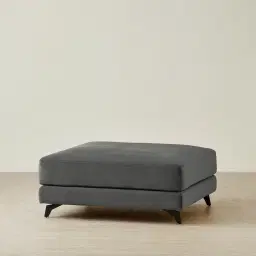 Jordan Charcoal Velvet Corner Sofa - Ottoman