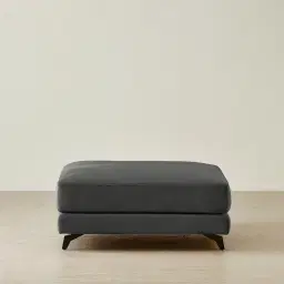 Jordan Charcoal Velvet Corner Sofa - Ottoman